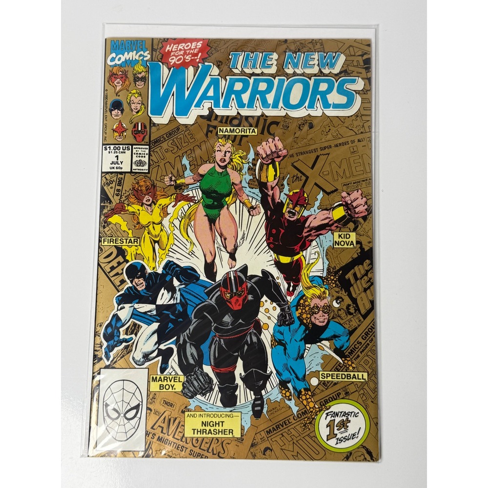 The New Warriors 1 1990 Marvel Comics 1st Night Thrasher Bagley Cover Key Issue